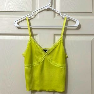 Yellow-Green Cropped Tank top